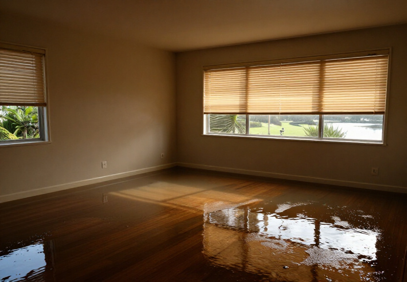 Commercial property subfloor with high moisture levels